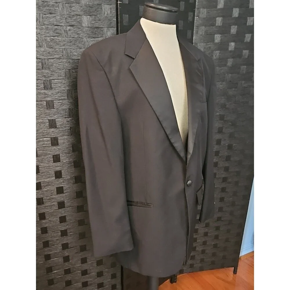 First Nighter Formal Wear Classic Men's Black Tux Blazer Size 42L
